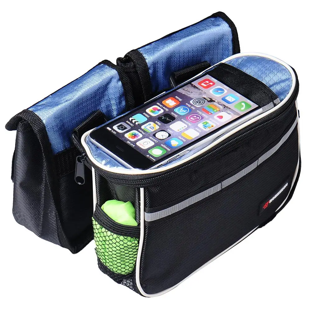 

Bicycle Bag Front Beam Package On The Tube Package Mountain Bike Bag Saddle Bag Riding Equipment Accessories Mobile Phone Bag