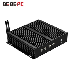 BEBEPC Industrial Fanless Mini Computer 4 COM Intel Core i5-3317U Windows XP/10 Mini PC 4*RS232 WiFi 8*USB Ubuntu Linux PC