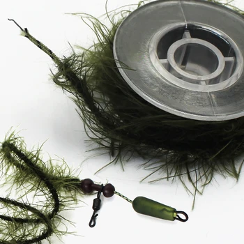 

5M Carp Fishing Leadcore Line Leader Camo Weed Effect Leadcore for Carp Chod Hair Rigs Fishing Tackle Line 25 35 45LB Weed Lines