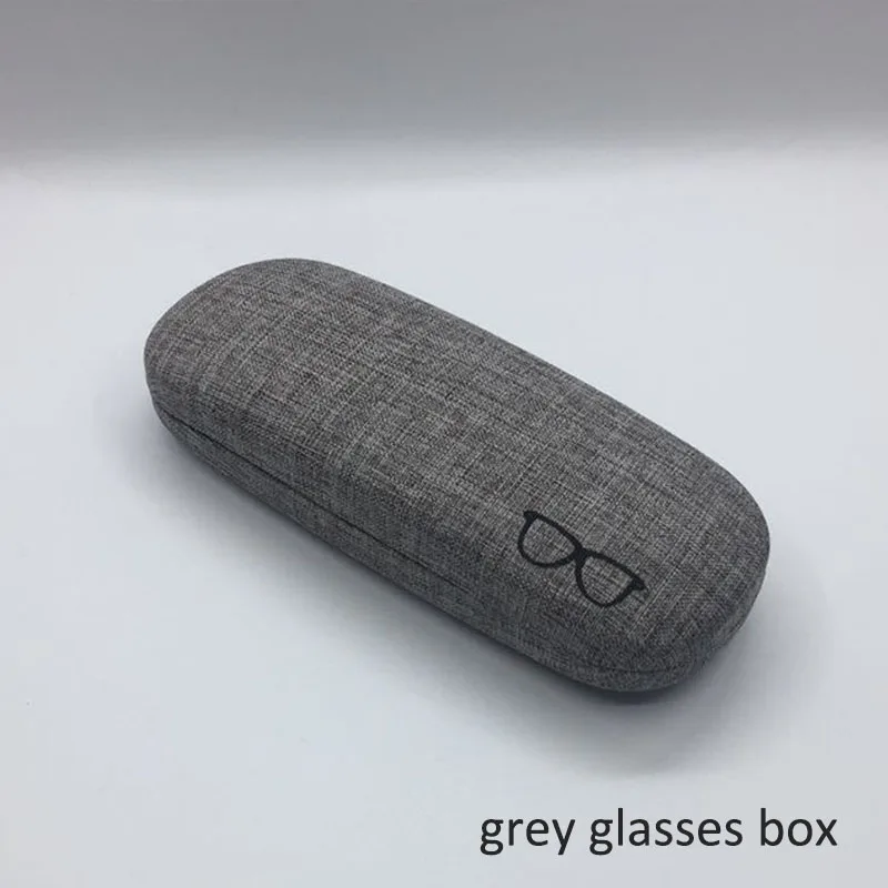 grey glasses box Чехол для очков в свежем Стиле, аксессуары для очков для чтения, портативные солнцезащитные очки, футляр для очков, защитные жесткие очки с карманом в стиле ретро - Цвет: grey glasses box