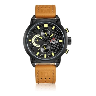 NAVIFORCE воротник Xiang 9068 новые модные мужские водонепроницаемые часы с ремешком кварцевые часы мужские военные часы - Цвет: 3