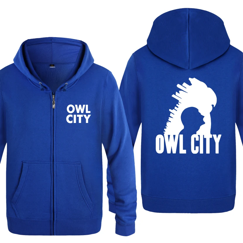 Adam Young Owl City Rock Band толстовки мужские мужская молния с капюшоном флисовые толстовки кардиганы