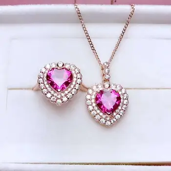 

Real Natural Topaz jewelry set Natural Real Topaz 925 sterling silver 1pc pendant,1pc ring