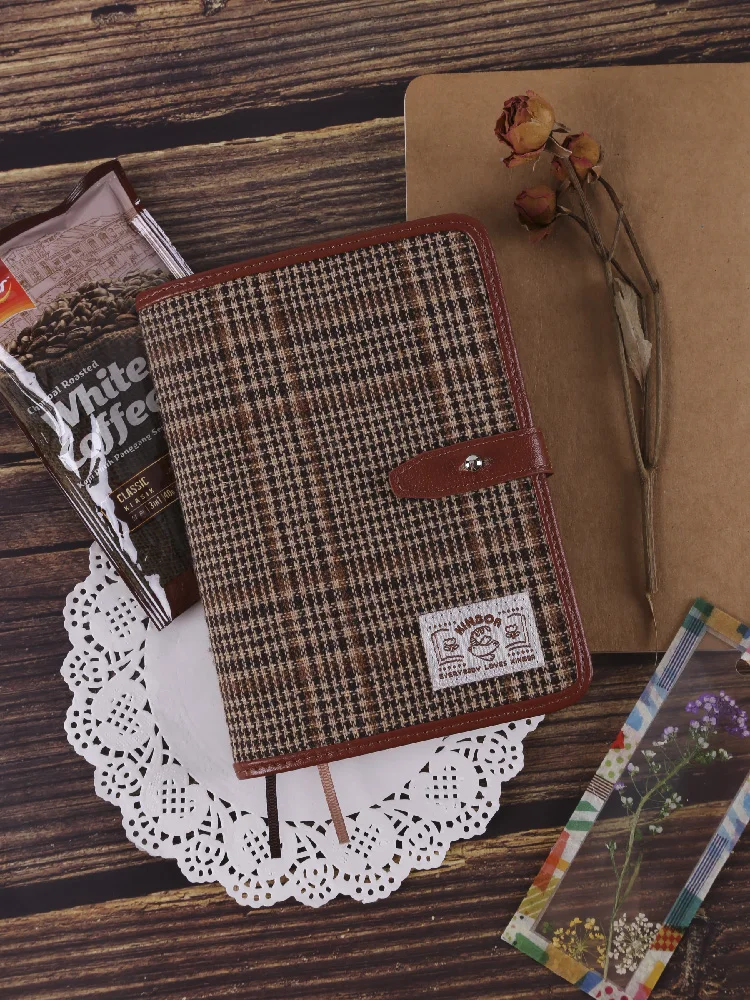

Kinbor Simple Hand Notebook A6 Artistic Notebook Plaid Hand Notebook Plaid Diary Notebook 2020 Planner Notebook Grid Noteboy