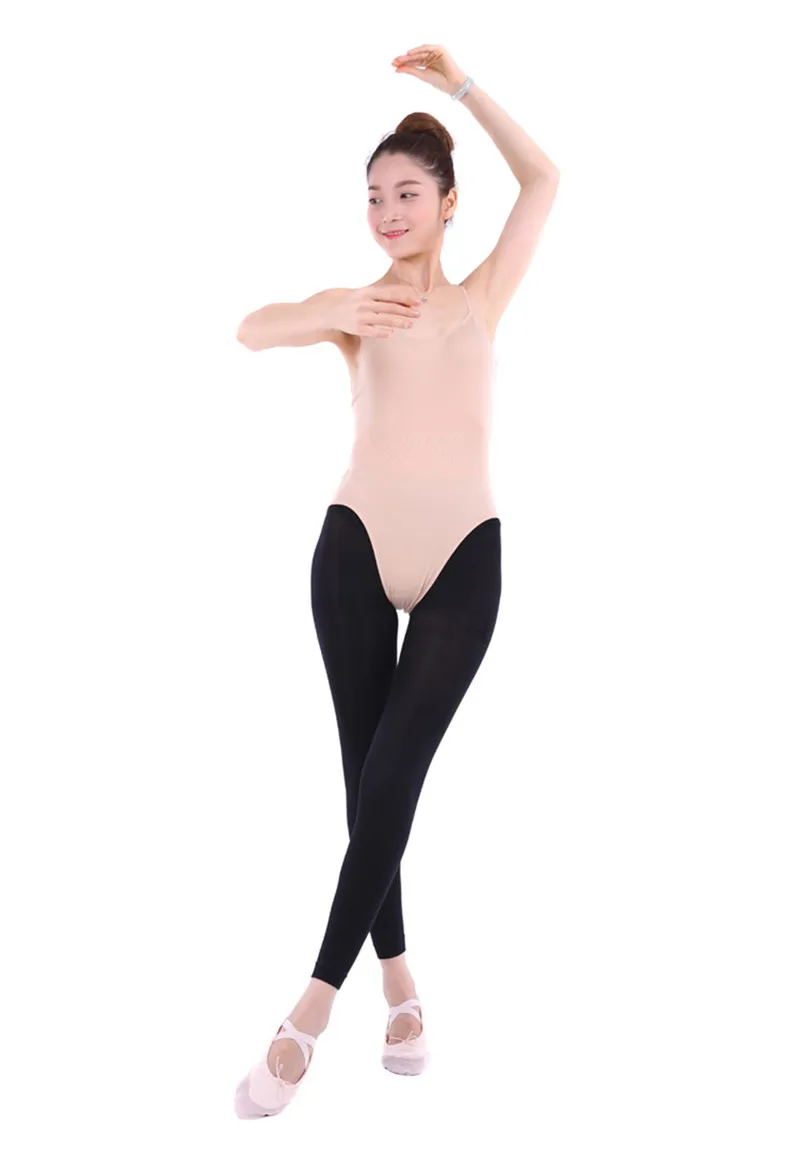 High Quality Nylon Spandex Women Adult Dance Wear Pink Suntan Footless Tights