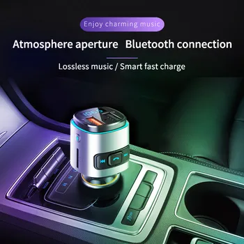 

BC41 QC3.0 Car BT4.2 MP3 Player Blueteeth Car FM Transmitter Phone Handsfree Car MP3 Car Charger Adapter Cigarette Lighter Power