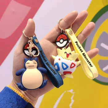 

2020 Popular Hot style pokemon key chain cute cartoon elf key chains boys and girls bag pendant key ring