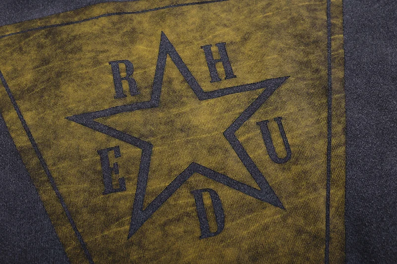 2019fw высокое качество Rhude выцветшие толстовки для женщин и мужчин зимние толстые флисовые пуловеры с круглым вырезом хлопок Толстовка
