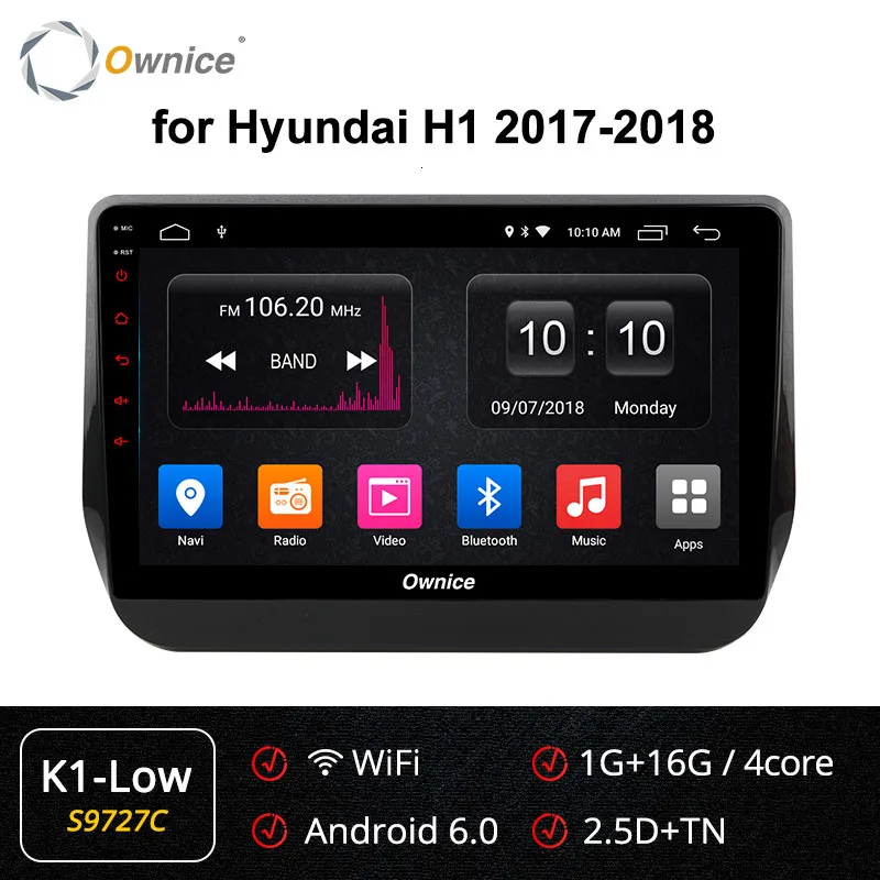 Ownice K6 K5 K3 9 дюймов Android 9,0 мультимедиа головное устройство автомобиля радио для hyundai H1 Grand Starex Dvd Gps 4g Lte Авторадио - Цвет: S9727 K1-Low