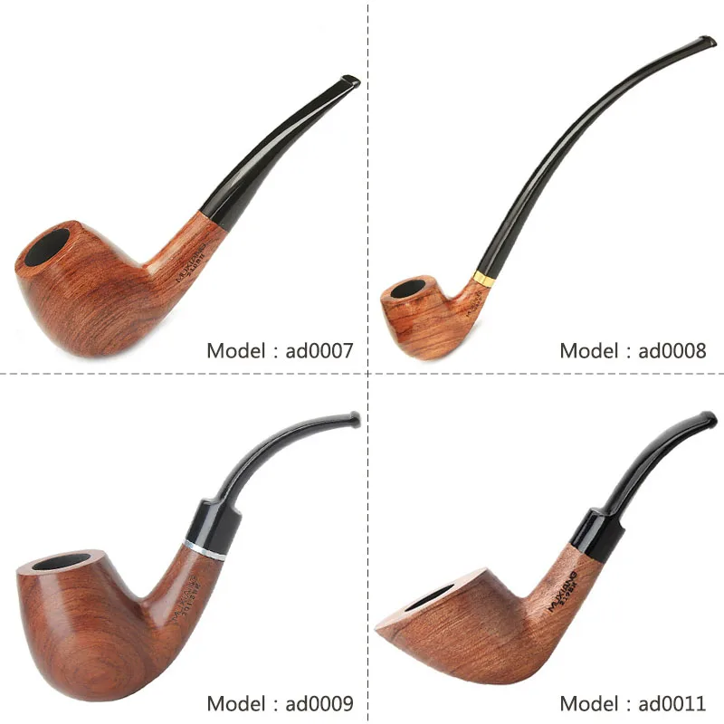 14 Types Handmade Rosewood Tobacco Pipe with 10 Smoking Tools Accessories Kit