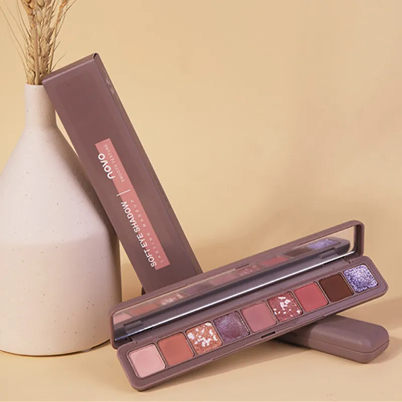 9 цветов Модная палитра теней для век матовые блестящие отжимаемые мерцающие