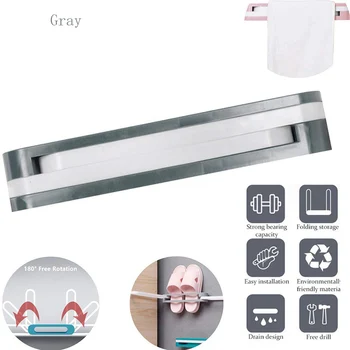 

Bathroom Slippers Rack Wall Mounted Shoe Organizer Rack Folding Slippers Holder Shoes Hanger Self Adhesive Storage Towel Racks