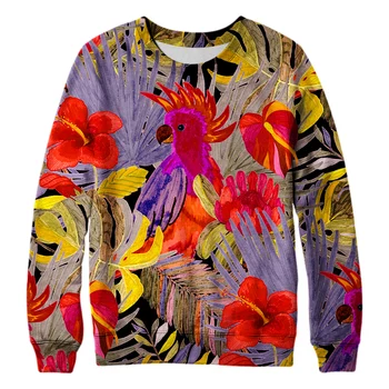 

3D print sweatshirt O-neck man Hoodies Bird flamingo Hot Sale Casual Loose Fit Hip Hop Fashoin Pullover