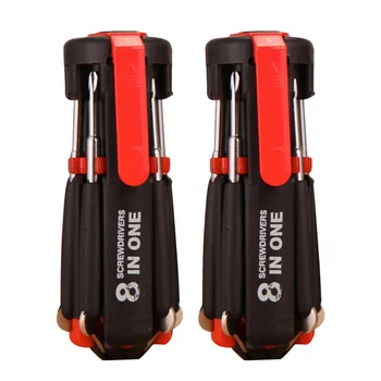 

2Pcs 8 in 1 Gadgets Repair Tools Multifunction Mini Precision Pen Screw Driver Screwdriver Set Repair Tools Kit with LED Light