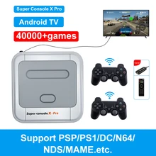 Retro Super Console X Pro 4K HD TV Video Game Consoles For PS1/PSP/N64/ With 40000+ Games With Wireless Controllers WiFi