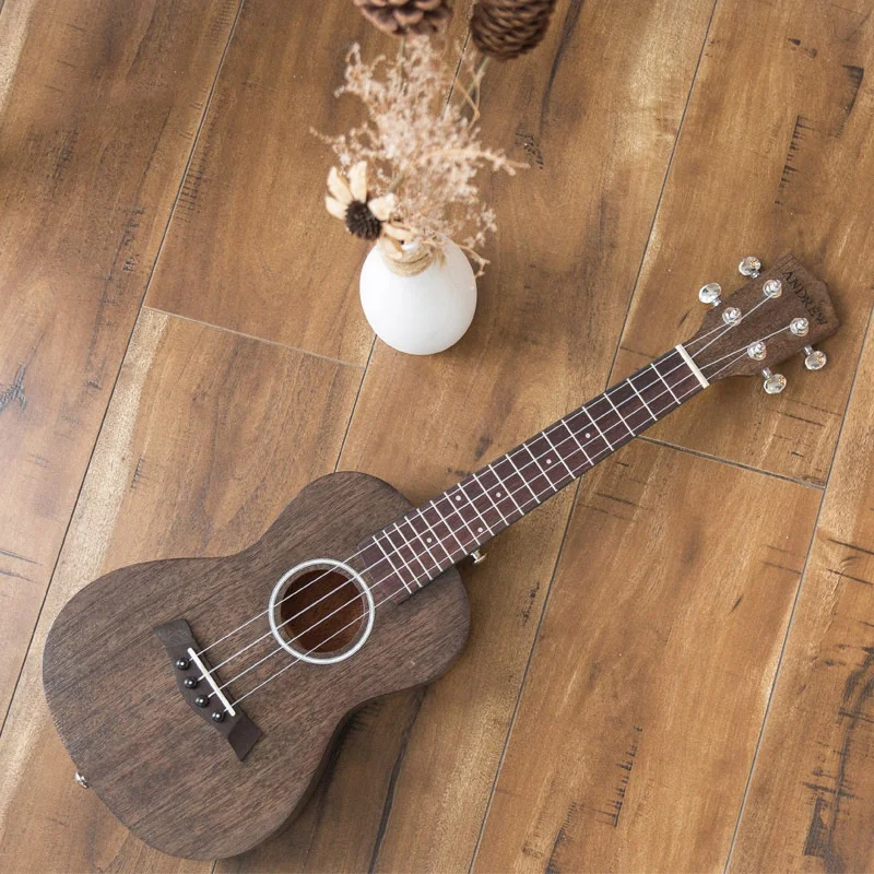 Ukulele Concert Ukulele 23 Inch 4 Strings Head Guitar Hawaiian Zebrawood Coffee Uke Stringed Instrument