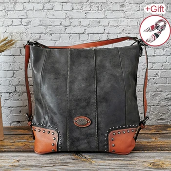

Luxury Designer Women Handbags Genuine Leather 2020 Vintage Ladies Large Shoulder Messenger Bags High Quality Female Casual Tote