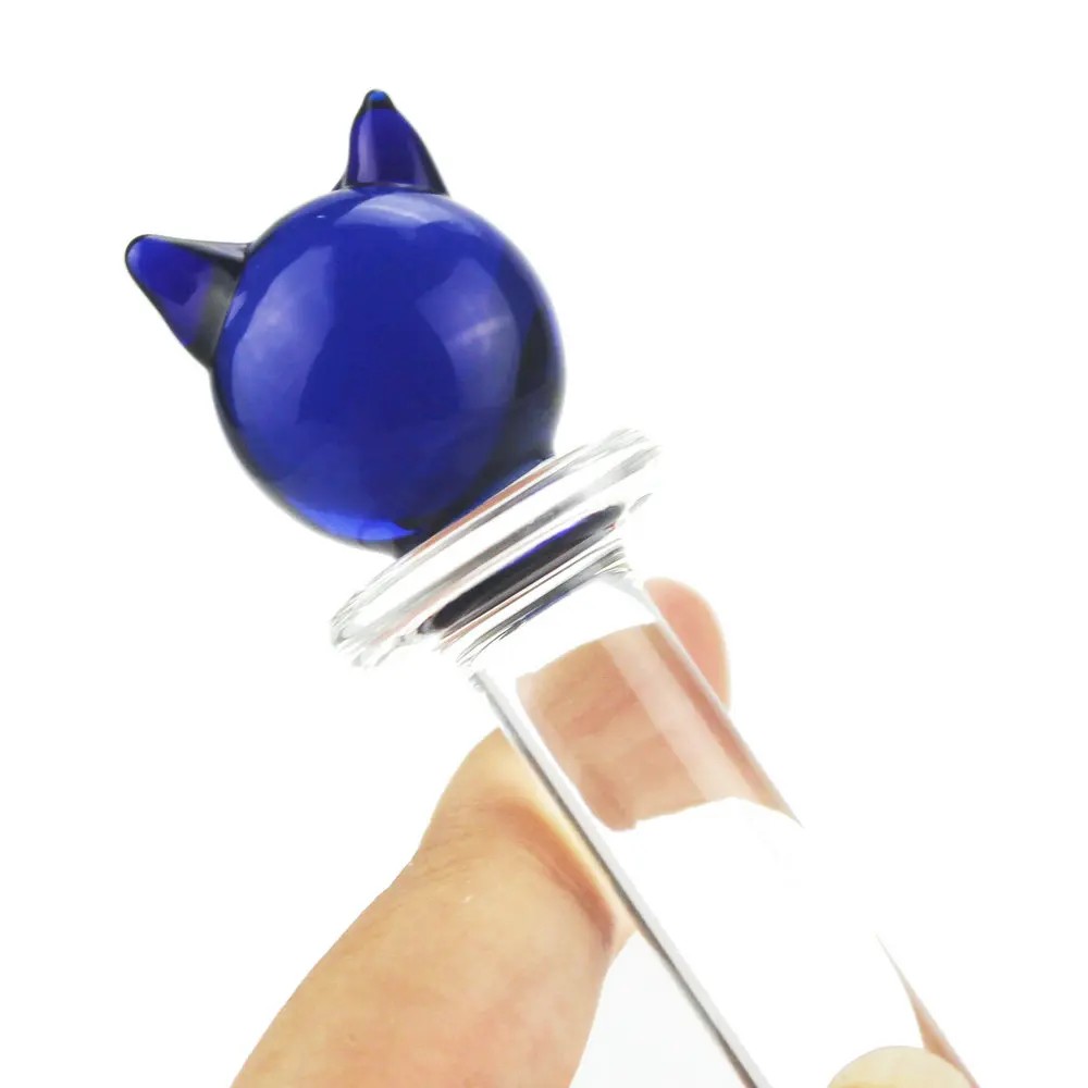 hh029  Cat Glass butt plug anal sex toys for woman lesbian G SPOT (9)