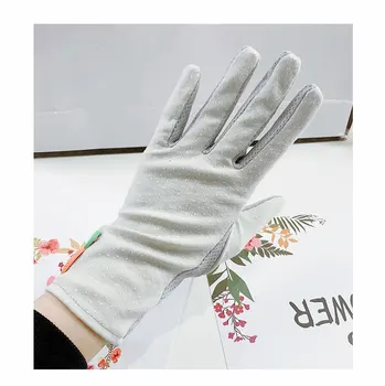 

NEW Touch screen sun proof gloves for women Xia Fen finger cycling and driving anti ultraviolet thin full finger ventilation