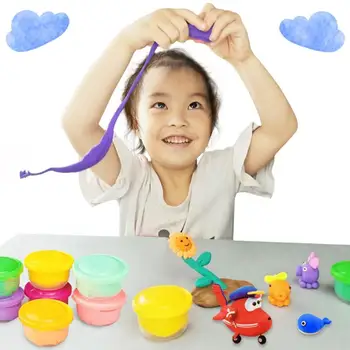 

12 Colors/Set Super Light Clay Kids Air Clay Polymer Plasticine Drying Light Plasticine Modelling Clay 5D Handmade Toys Clay
