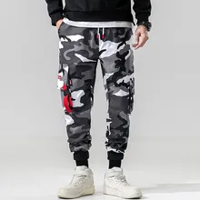 Модные камуфляжные брюки в стиле хип-хоп, мужские повседневные спортивные комбинезоны с карманами, свободные брюки-карго, мужские брюки