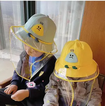 

Children Bucket Hat Sun hat Anti-spitting Protective Cap Prevent Kids From Saliva Dustproof Cover Against Droplet Panama hats