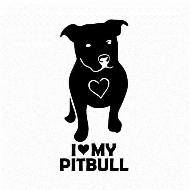 

Creative I LOVE MY PITBULL Car Window Car Sticker Accessories Cover Scratches Waterproof Motorcycle Decal PVC 14cm X 7cm