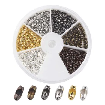 

Mixed Color Brass Ball Chain Connectors Chain End Cap 5x2mm about 420pcs/box