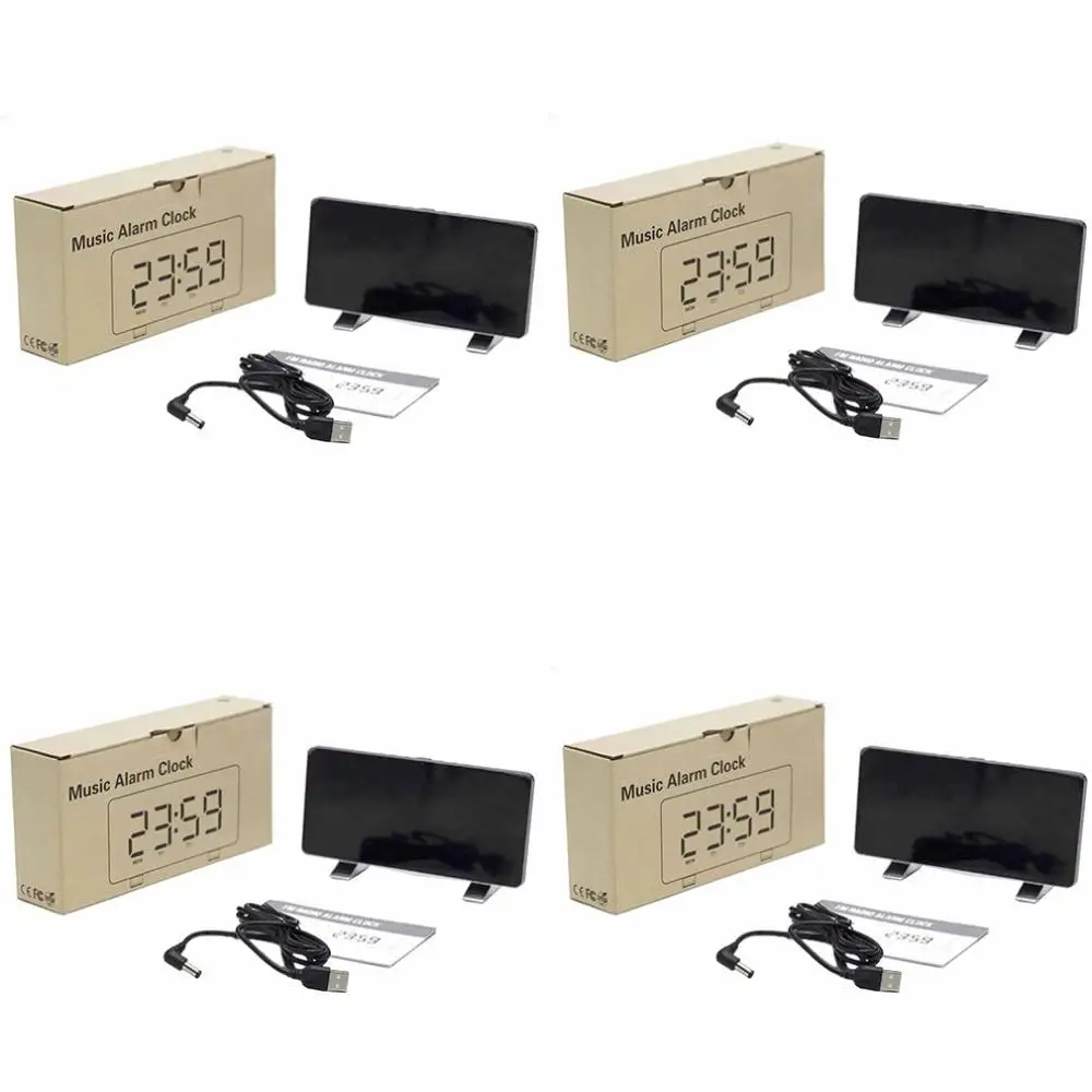 Cena Led radio z budzikiem twórczy drzemki zegar elektroniczny zegar na biurko sypialnia biuro Usb do ładowania budzik