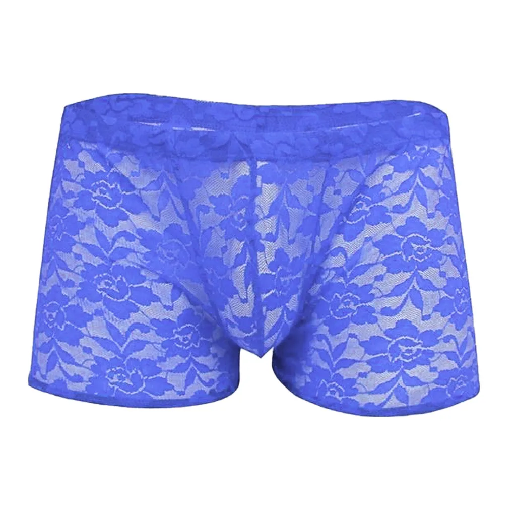 Мужское сексуальное нижнее белье для мальчиков кружевное прозрачное Сетчатое с