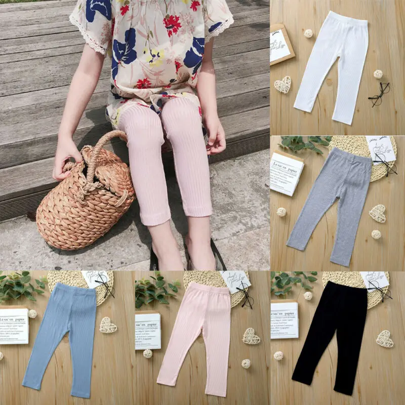

2019 New Thick Warm Cotton Girls Full Length Leggings Solid Skinny Basic Plain Kids Girl Winter Warm Leggings Pants Children