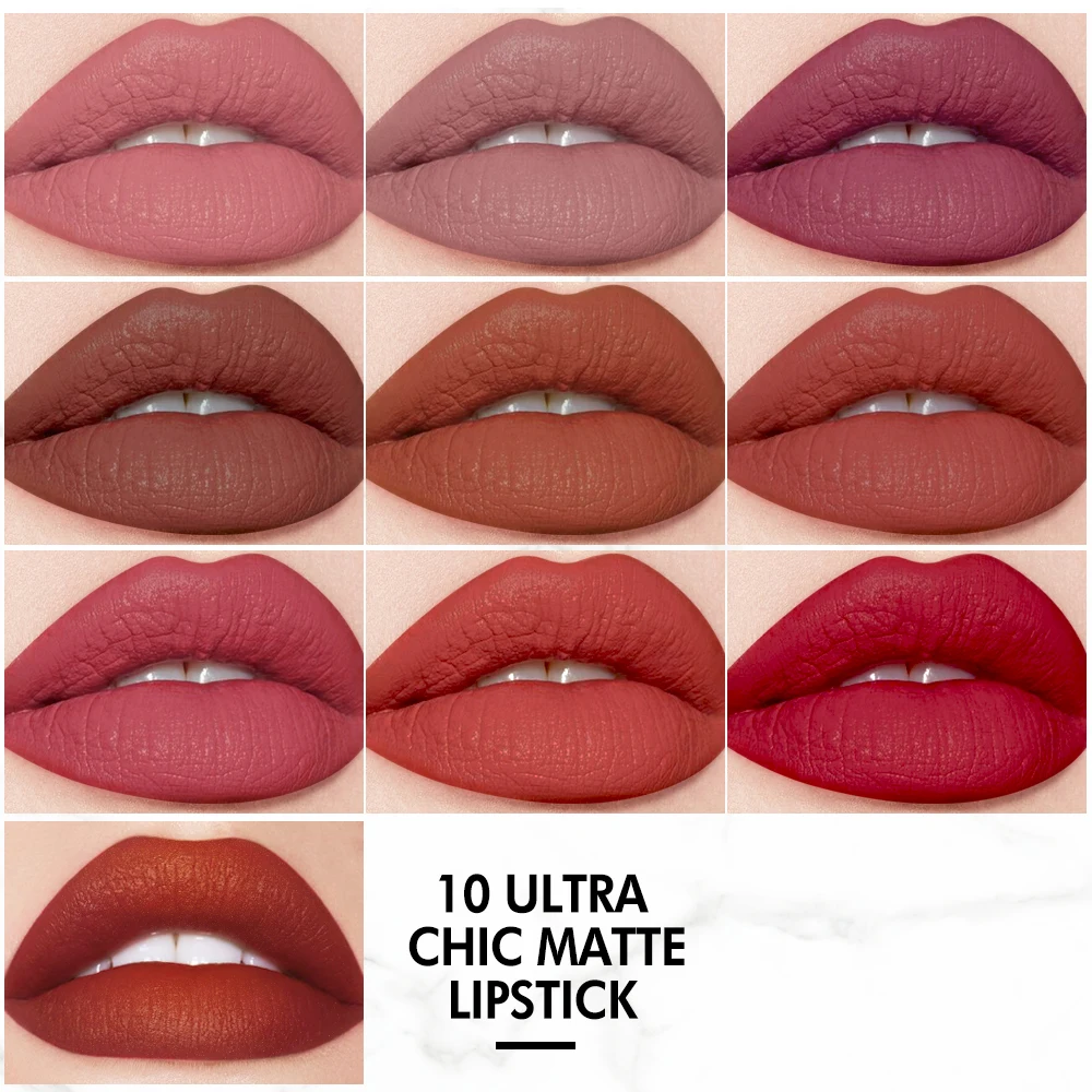 KIMUSE 10 цветов матовая фотоматовая помада для губ косметика легкая в нанесении