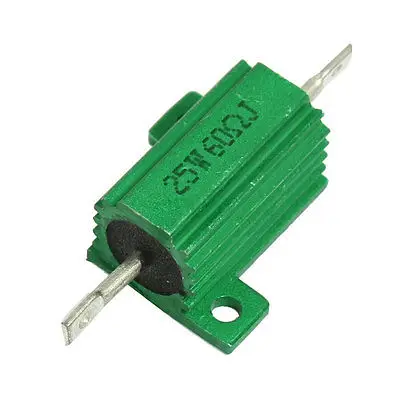 Зеленый Алюминиевый резистор с проволочной обмоткой 25W 60 Ohm