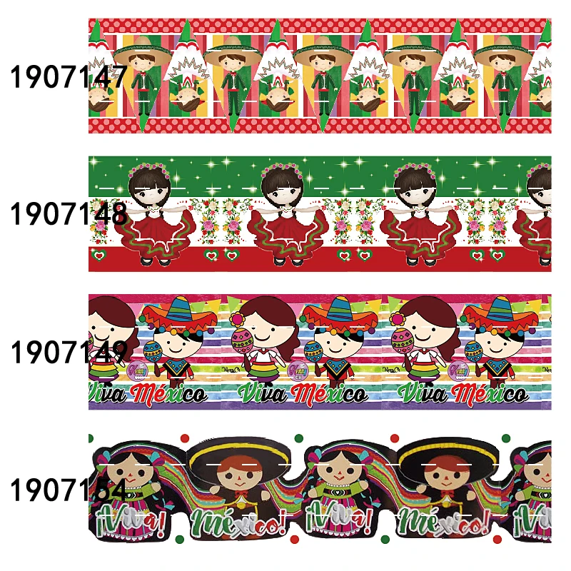 

FLRARIBBON mexican dolls printed listones