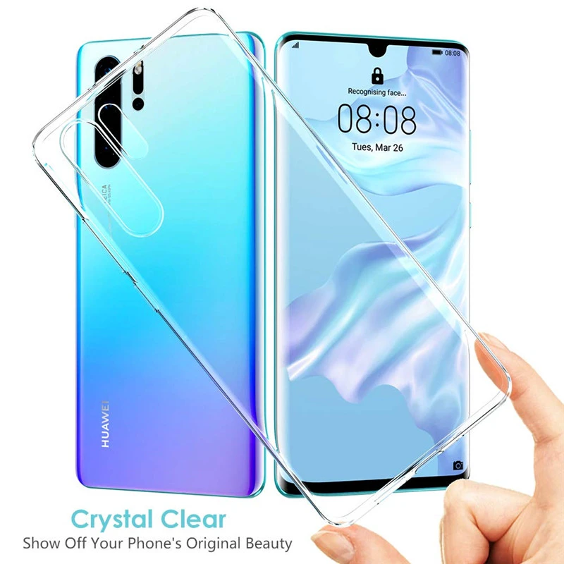 Soft Clear Case For Huawei P30 lite P20 P40 Pro Mate 20 Lite Cover for Huawei P8 P9 Lite Honor 8X 9 10 Lite 10i 20 P Smart 2019 glass flip cover