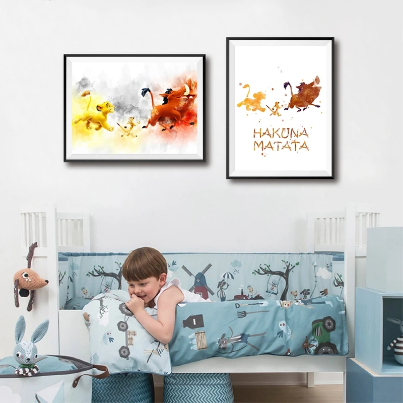 African-Proverb-Hakuna-Print-Wall-Art-Pumbaa-Timon-Simba-Canvas-Poster-The-Lion-King-Art-Painting (4)