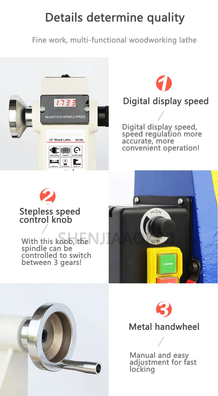 220V Multifunctional Miniature Woodworking Lathe Bead Machine Small Bracelet Rot