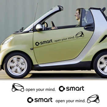 

2pcs Car Stickers Door Side Auto DIY Vinyl Film Decals For Smart Forease Fortwo Forfour Fourjoy Forspeed Tuning Car Accessories