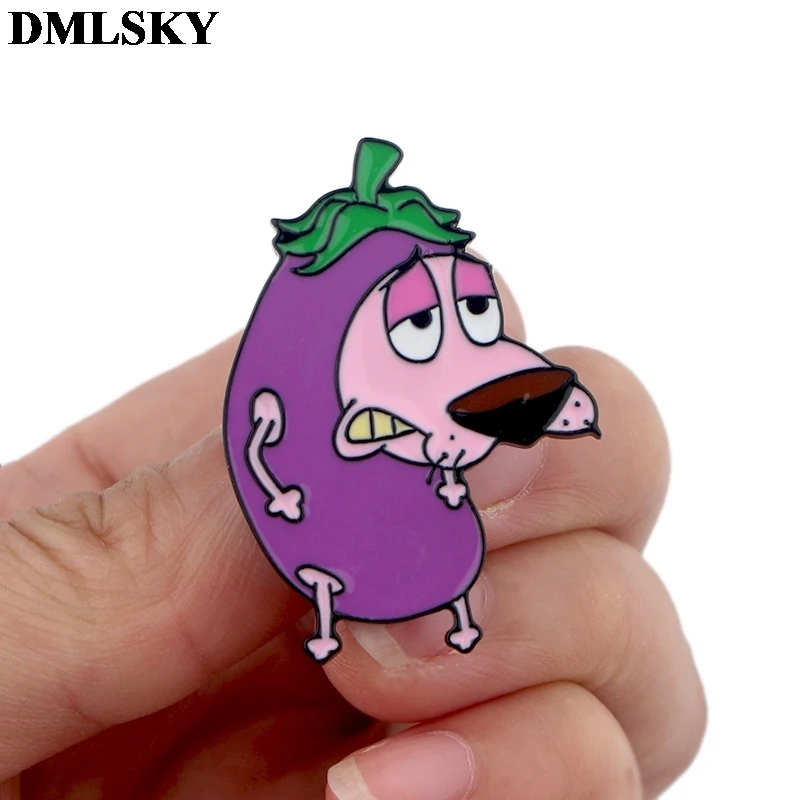 DMLSKY креативная тема мультфильм розовая собака Эмаль Булавка броши значки для