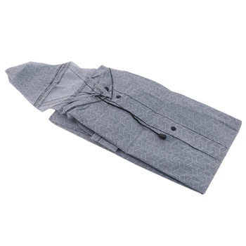 

Unisex Geometric Pattern Portable Backpack Waterproof Plastic Thick Long Raincoat Jacket