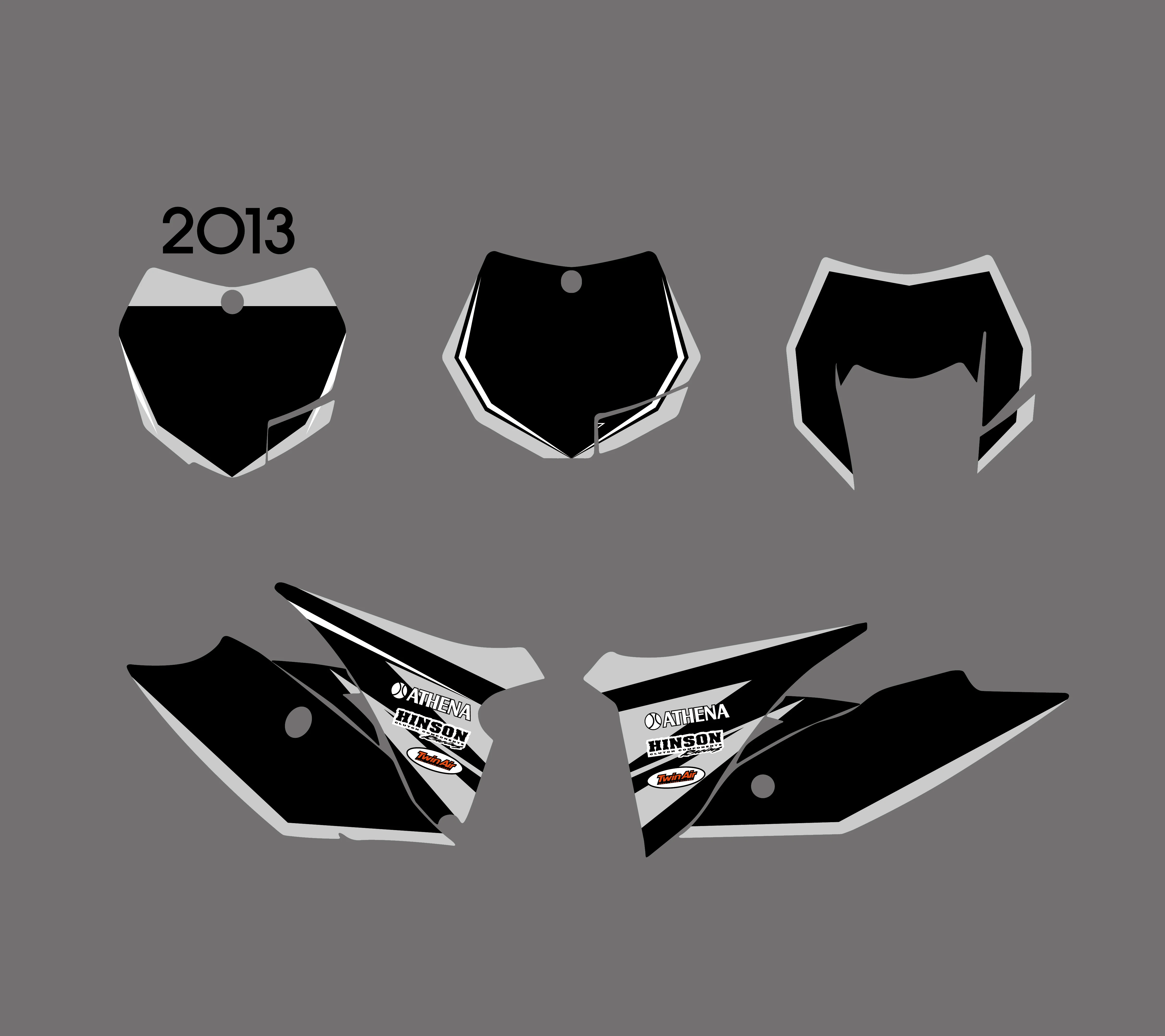 0607 черный новый стиль командная графика с соответствующим фоном для KTM 125 200 250 300 350