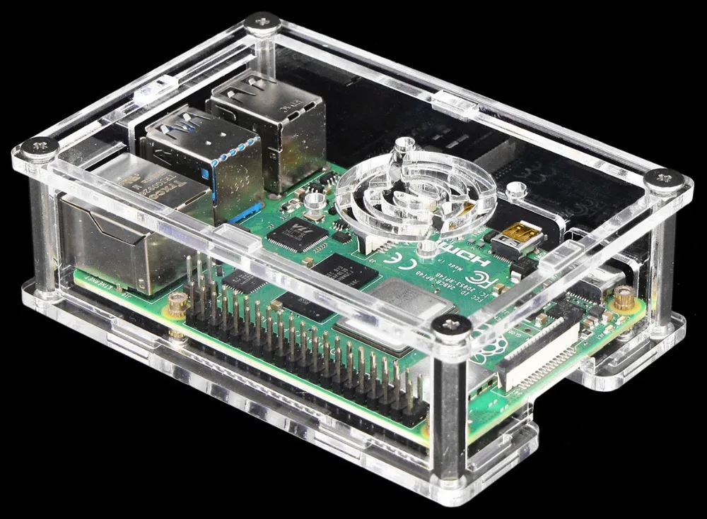 Корпус C2: PMMA прозрачный Raspberry PI 4 корпус коробка PI4 Модель B 1 ГБ/2 ГБ/4 ГБ акриловый чехол Корпус коробка Raspberry PI 4B