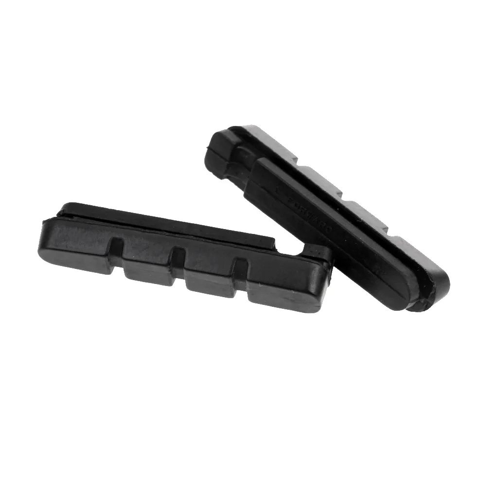 1 Pair 58mm Replacement Brake Pads Blocks for Road Bike Carbon Wheel Black