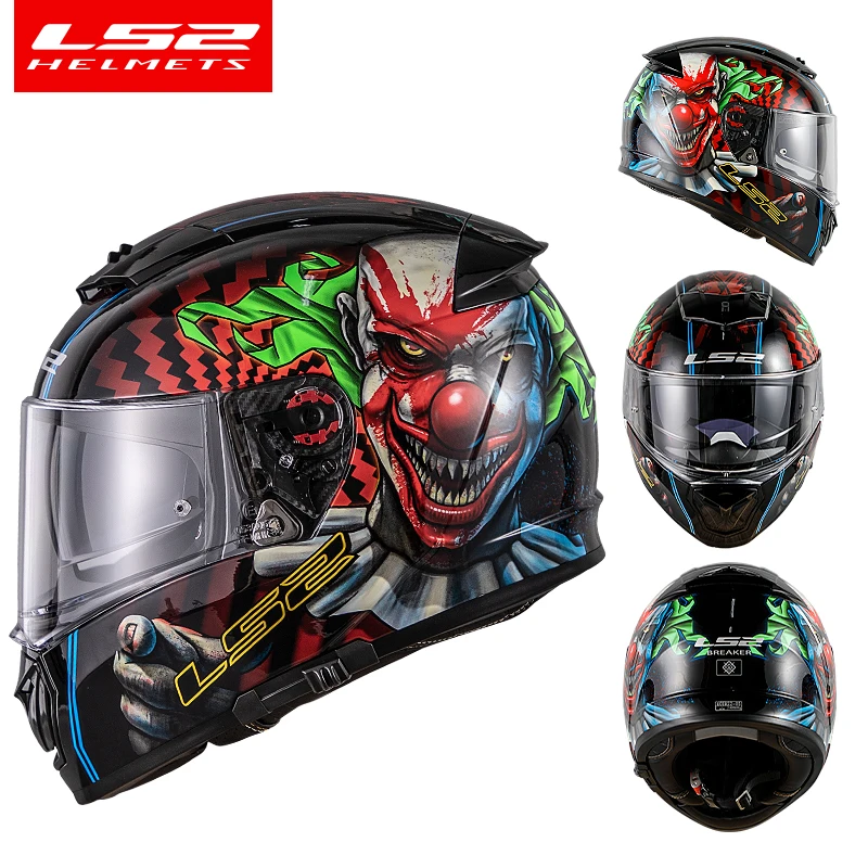 LS2 FF390 Asli Wajah Penuh Sepeda Motor Helm KPa Breaker Berlapis Krom Helm  Pinlock Anti Kabut Sistem Helm ECE persetujuan|Helm| - AliExpress