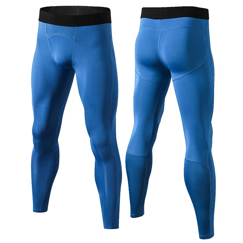 Синий Outto Men's Compression Pants Sport Leggings Tights Quick Dry#B1040 - Цвет: Синий