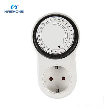 

EU/US/UK Manual Mechanical Timer Socket 230V, Timing Switch Energy Saving Socket Protector Home Use For The Aquarium Came Up 24H