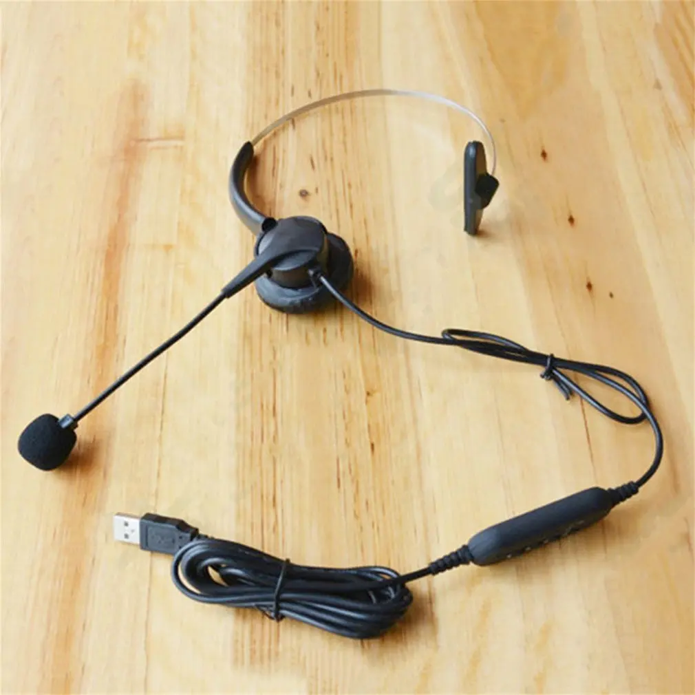 2020 USB Headset with Microphone Rotatable Adjustable Noise Canceling Earphone Call Center Headset Earphone for PC Laptop