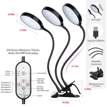 

360 Degrees Flexible Desk Lamp Holder E27 Base Light Socket Gooseneck Clip-On Cable With On off Switch for home plant
