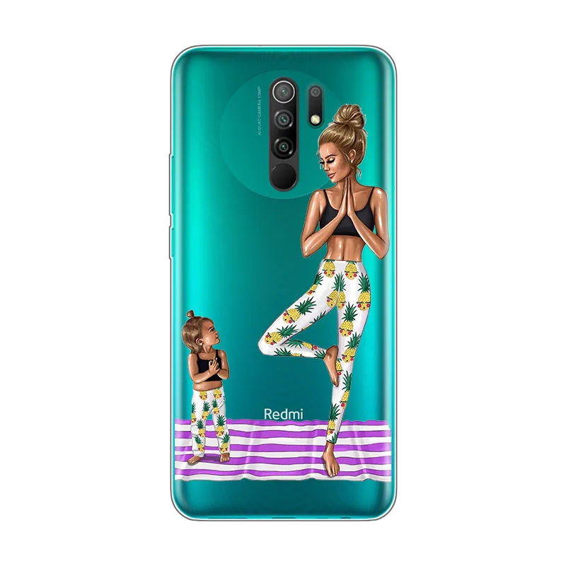 Family Mom Baby Dad Silicone Cover For Xiaomi Redmi Note 10 10S 9 9S Pro Max 9T 8T 8 7 6 5 Pro 5A 4X 4 Phone Case