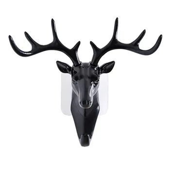 

Deer head Self Adhesive Wall Door Hook Hanger Bag Keys Sticky Holder Coat Hanger Cap Room Decor Show Wall Bag Keys Sticky @30